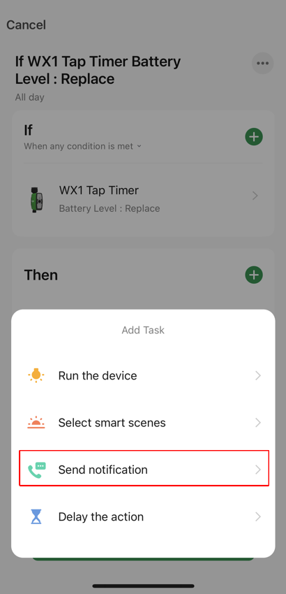 Create Scene screen